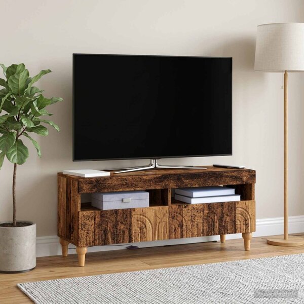 LED TV szekrény ALKMAAR 100 x 35 x 43 cm Antik Fa Szerelt Fa