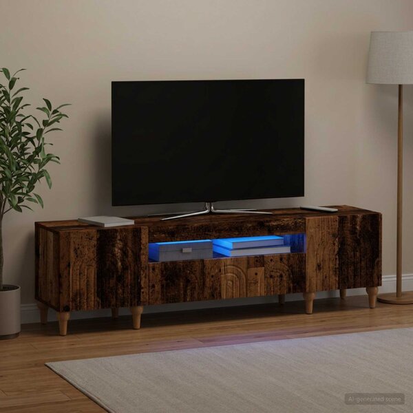 LED TV szekrény ALKMAAR 153 x 35 x 43 cm Antik Fa Szerelt Fa
