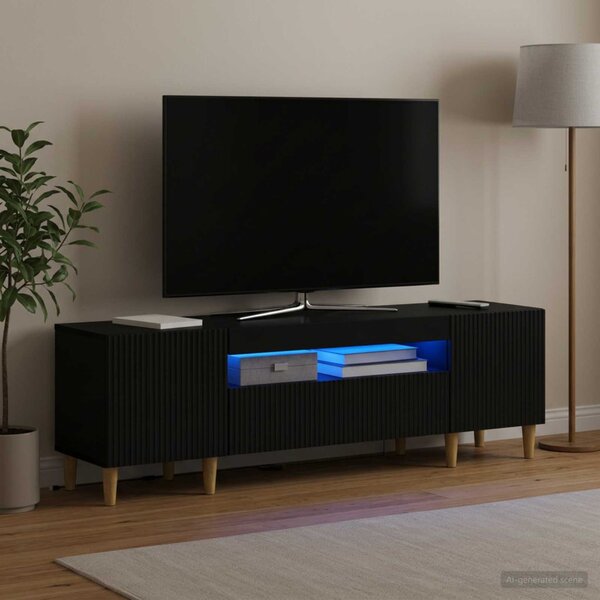 LED TV szekrény ARNHEM 153 x 35 x 43 cm Fekete Szerelt Fa