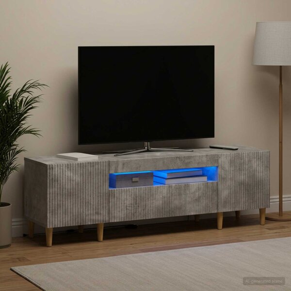 LED TV szekrény ARNHEM 153 x 35 x 43 cm Betonszürke Szerelt Fa
