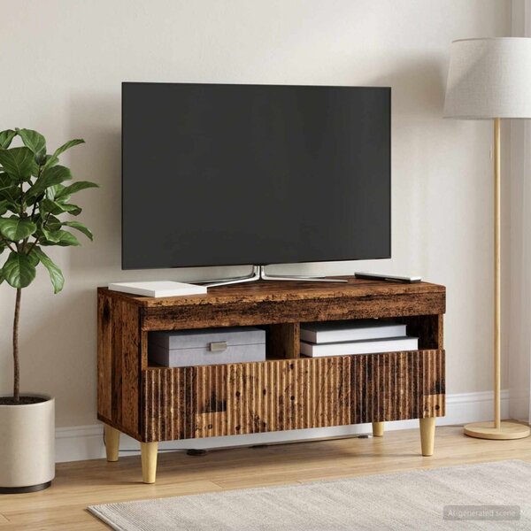 LED TV szekrény ARNHEM 81 x 35 x 43 cm Antik Fa Szerelt Fa