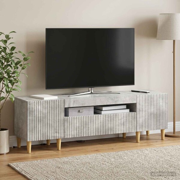 LED TV szekrény ARNHEM 153 x 35 x 43 cm Betonszürke Szerelt Fa