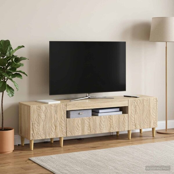 LED TV szekrény DELFT 153 x 35 x 43 cm Sonoma Tölgy Szerelt Fa