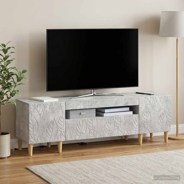 LED TV szekrény DELFT 153 x 35 x 43 cm Betonszürke Szerelt Fa