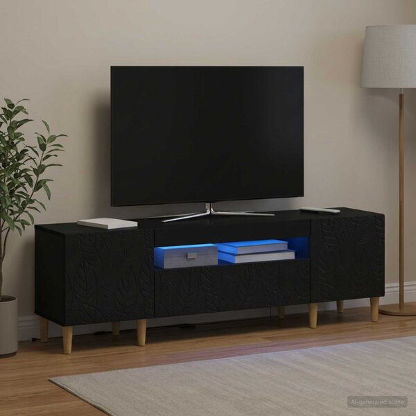 LED TV szekrény DELFT 153 x 35 x 43 cm Fekete Szerelt Fa