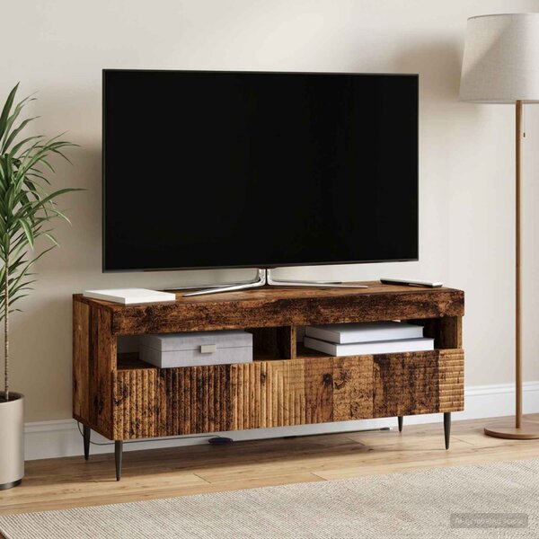 LED TV szekrény HAARLEM 100 x 35 x 43 cm Antik Fa Szerelt Fa