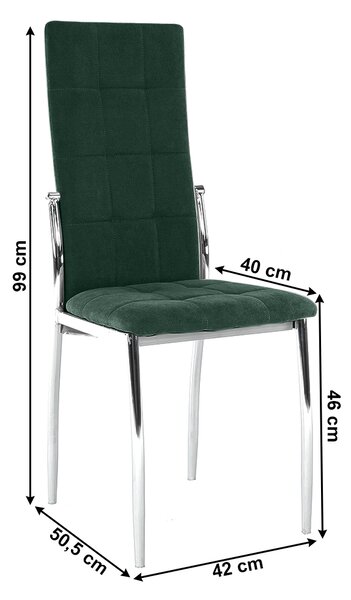 Étkezőszék Adore (smaragd+ metál)