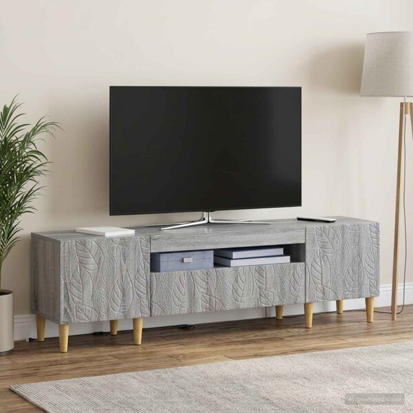 LED TV szekrény DELFT 153 x 35 x 43 cm Szürke Sonoma Szerelt Fa