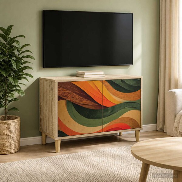 TV szekrény BONN 69 x 33 x 50 cm Sonoma Szerelt Fa