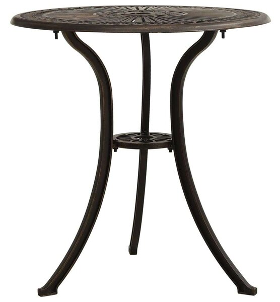 VidaXL bronzszínű öntött alumínium kerti asztal 62 x 62 x 65 cm