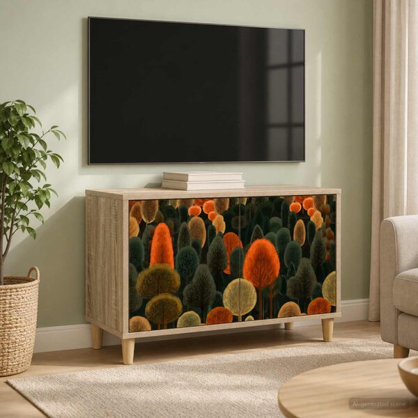 TV szekrény ZAANDAM 69 x 33 x 50 cm Sonoma Szerelt Fa