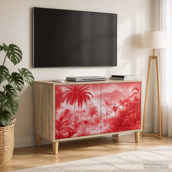 TV szekrény AACHEN 69 x 33 x 50 cm Sonoma Szerelt Fa