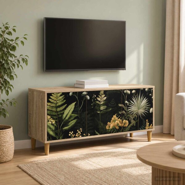 TV szekrény RHENEN 102 x 33 x 50 cm Sonoma Szerelt Fa