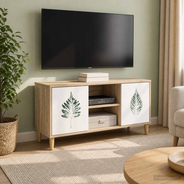 TV szekrény HANAU 102 x 33 x 50 cm Sonoma Szerelt Fa