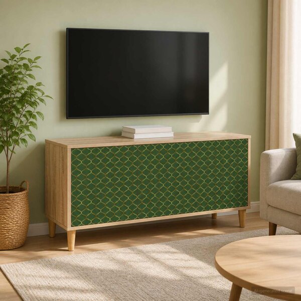 TV szekrény GELEEN 102 x 33 x 50 cm Sonoma Szerelt Fa