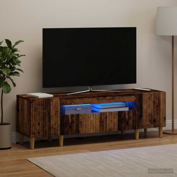 LED TV szekrény ARNHEM 153 x 35 x 43 cm Antik Fa Szerelt Fa