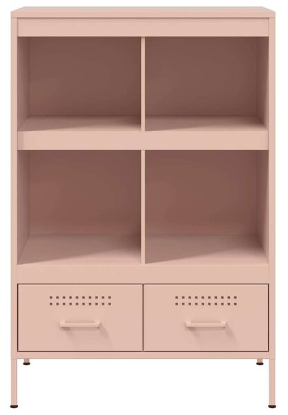 VidaXL rózsaszín hidegen hengerelt acél magasszekrény 68x39x101,5 cm