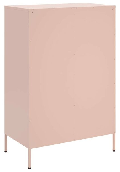 VidaXL rózsaszín hidegen hengerelt acél magasszekrény 68x39x101,5 cm