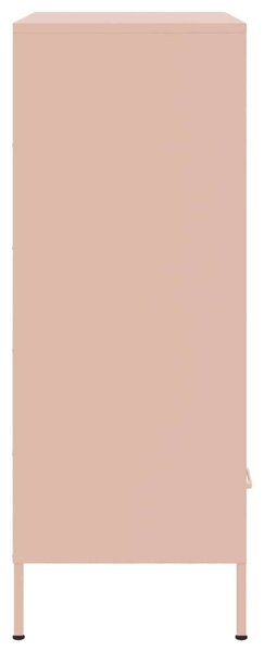 VidaXL Rózsaszín Fém Szekrény - 68x39x101,5 cm