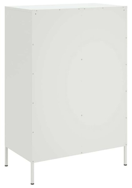 VidaXL Fém Magasszekrény - Fehér - 68x39x101,5 cm