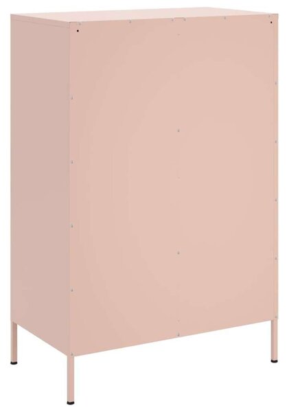 VidaXL Rózsaszín Fém Szekrény - 68x39x101,5 cm