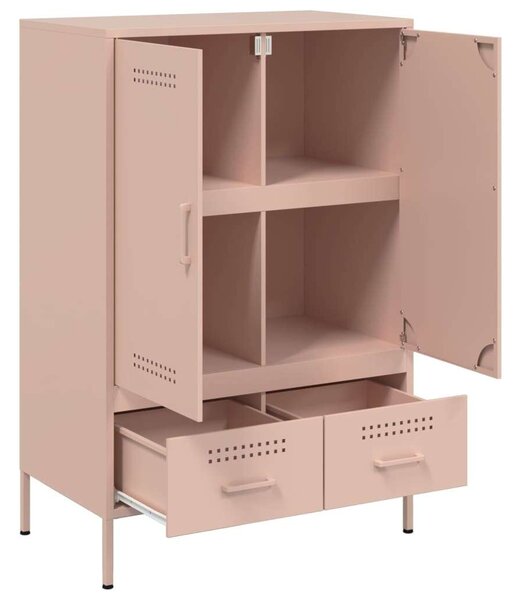 VidaXL Rózsaszín Fém Szekrény - 68x39x101,5 cm