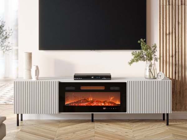 TV-állvány Studium, Közepes sűrűségű farostlemez, Laminált forgácslap, 53x181x42cm, Kasmír