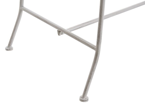 Kerti pad PAVIA 146 cm Fém Törtfehér