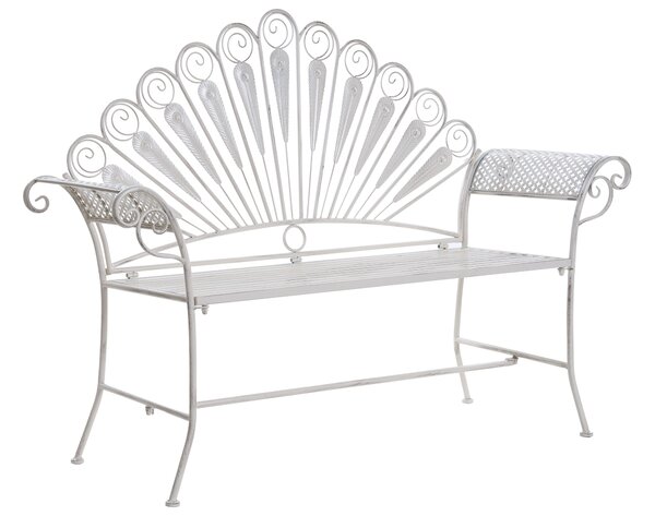 Kerti pad PAVIA 146 cm Fém Törtfehér
