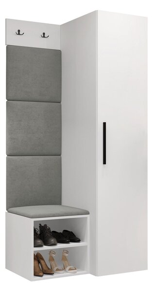 Előszoba garnitúra Nitos III, 191x82x50cm, Kárpit, Laminált forgácslap