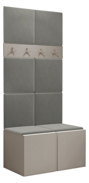 Előszoba garnitúra Pinis IV, 186x84x46cm, Kasmír, Kárpit, Laminált forgácslap
