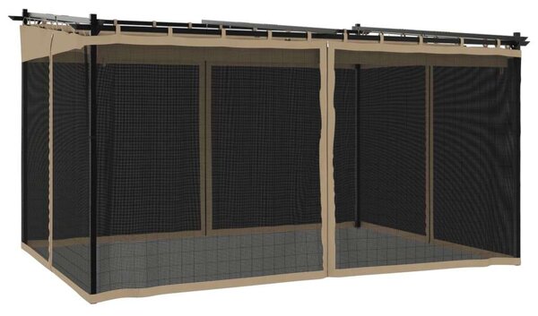 VidaXL Kerti Pavilon - Hálós Oldalakkal - 4x3m