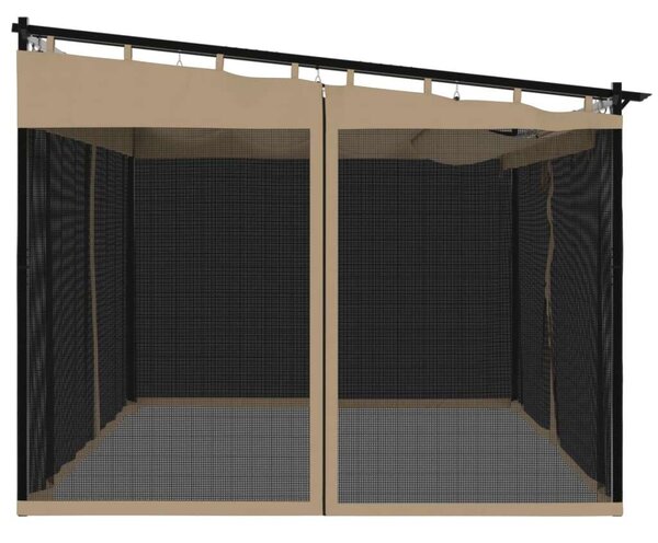 VidaXL Kerti Pavilon - Hálós Oldalakkal - 4x3m