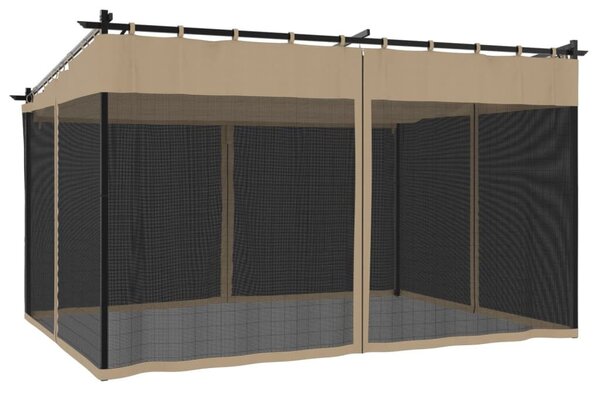 VidaXL Kerti Pavilon - Hálós Oldalakkal - 4x3m