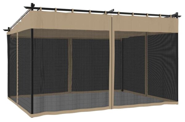VidaXL Kerti Pavilon - Hálós Oldalakkal - 4x3m
