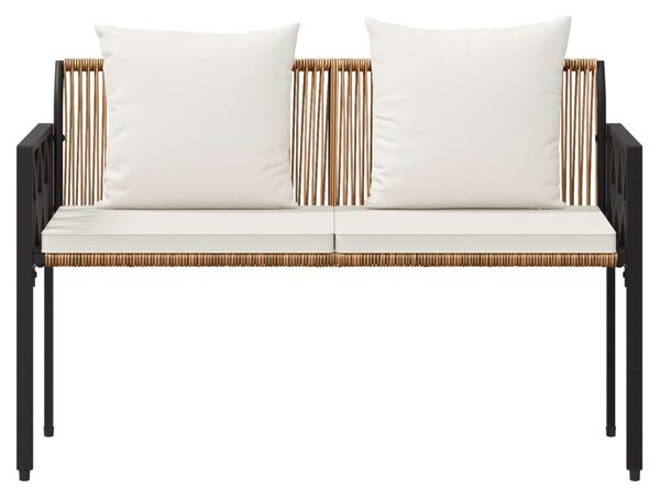 Kültéri padok 2 -Seater 116 x 56 x 75 cm polirattan