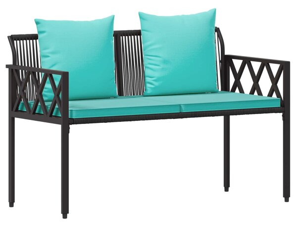 Kültéri padok 2 -Seater 116 x 56 x 75 cm polirattan