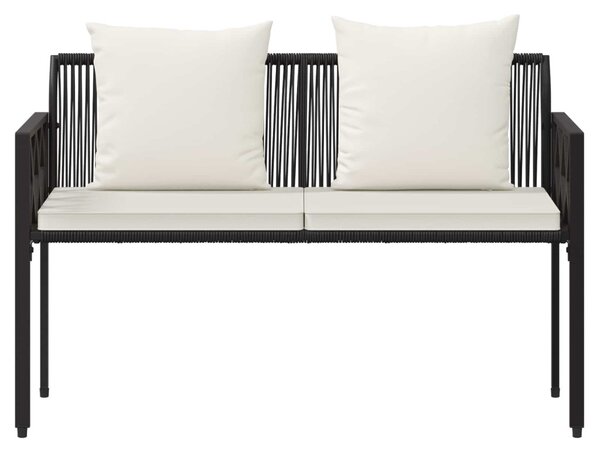 Kültéri padok 2 -Seater 116 x 56 x 75 cm polirattan
