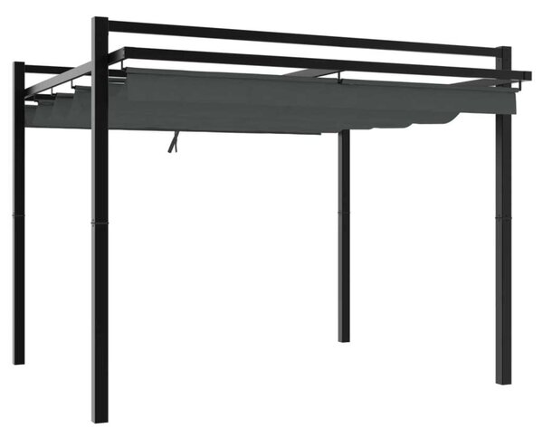 VidaXL Alumínium Kerti Pavilon - Behúzható Tető - 3x3 m