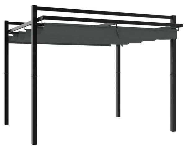 VidaXL Alumínium Kerti Pavilon - Behúzható Tető - 3x3 m