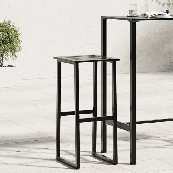 VidaXL 4 db fekete porszórt acél bárszék 38 x 38 x 80 cm