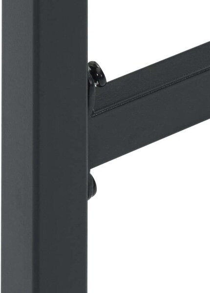 VidaXL 4 db fekete porszórt acél bárszék 38 x 38 x 80 cm