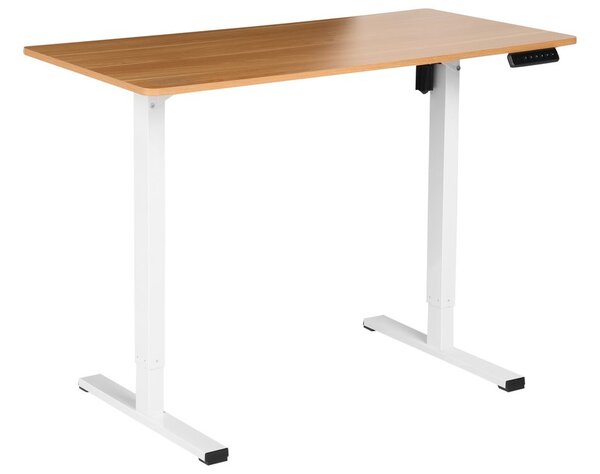 Elektromosan állítható asztal TAVARES Világosbarna/fehér 120 cm 60 cm