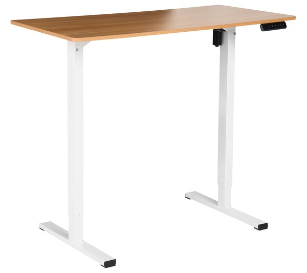 Elektromosan állítható asztal TAVARES Világosbarna/fehér 120 cm 60 cm