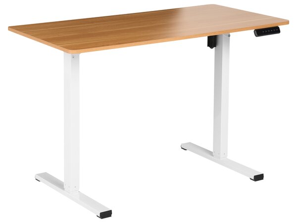 Elektromosan állítható asztal TAVARES Világosbarna/fehér 120 cm 60 cm