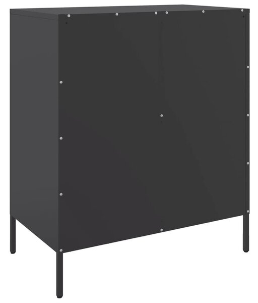 VidaXL Fém Tárolószekrény - Fekete - 68x39x79 cm