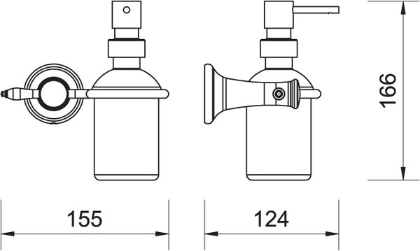 Ferro - Szappan adagoló ANTICA, bronz, AAI34BR