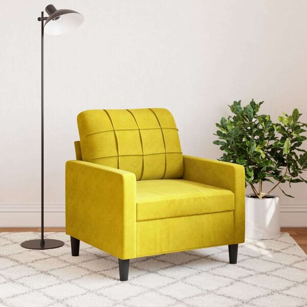 VidaXL sárga bársony kanapéfotel 60 cm