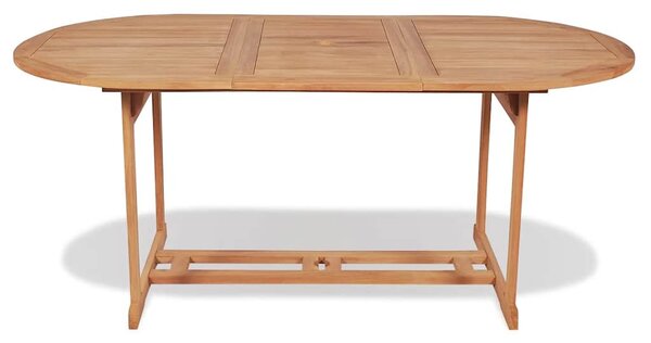 Tömör tíkfa kerti asztal 180 x 90 x 75 cm