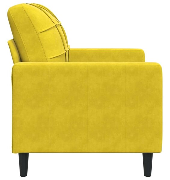 VidaXL sárga bársony kanapéfotel 60 cm